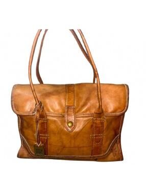 Frye Campus Satchel, Women's Campus Hobo Bag, 100% Dakota Red Burnt Leather